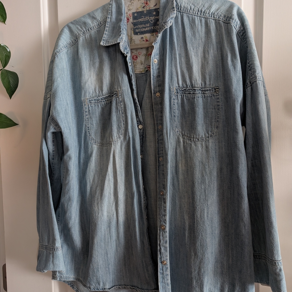 Denim Button-Up Shirt